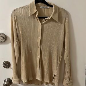 Abercrombie beige ribboned blouse